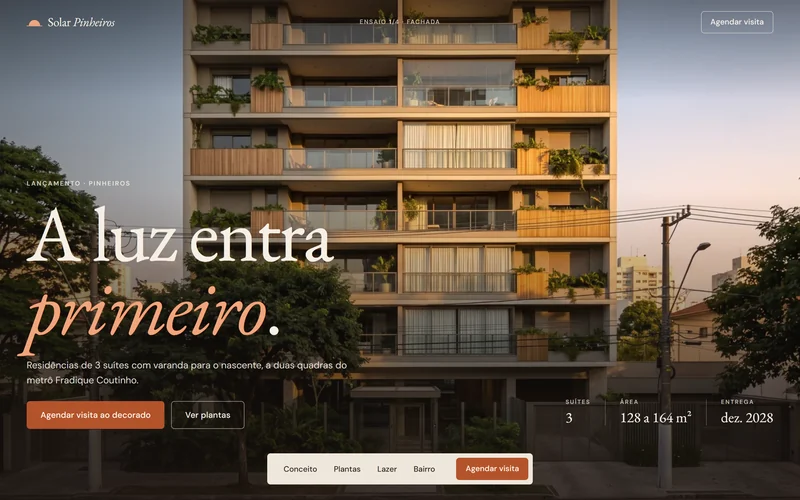 Print do site demo Solar Pinheiros